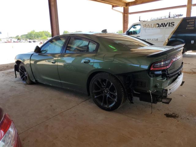 2C3CDXGJ6NH180925 - 2022 DODGE CHARGER SCAT PACK GREEN photo 2