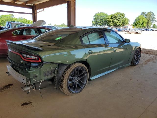 2C3CDXGJ6NH180925 - 2022 DODGE CHARGER SCAT PACK GREEN photo 3