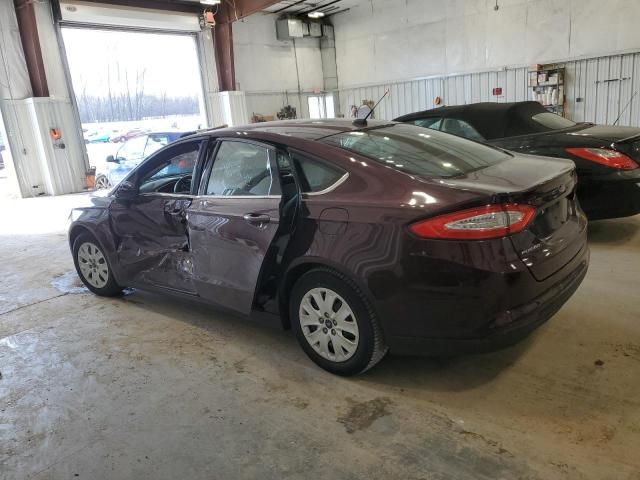 3FA6P0G71DR295744 - 2013 FORD FUSION S BURGUNDY photo 2