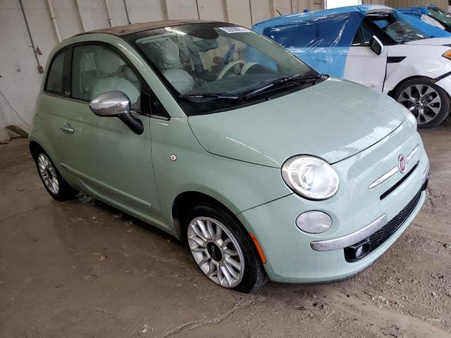 3C3CFFER3DT743593 - 2013 FIAT 500 LOUNGE GREEN photo 4
