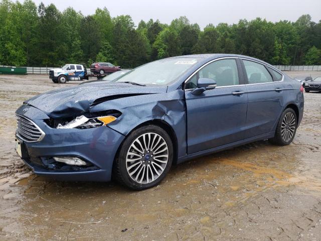 3FA6P0D93JR163232 - 2018 FORD FUSION TITANIUM/PLATINUM BLUE photo 1