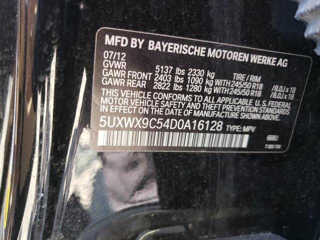 5UXWX9C54D0A16128 - 2013 BMW X3 XDRIVE28I BLACK photo 13