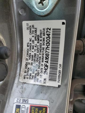 2HGFA16877H303472 - 2007 HONDA CIVIC EX GOLD photo 13