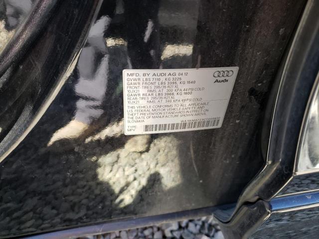 WA1WMAFE9CD009830 - 2012 AUDI Q7 PRESTIGE BLACK photo 13