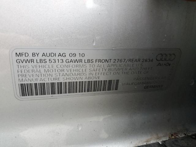 WAUFGAFB6BN026223 - 2011 AUDI A6 PREMIUM PLUS SILVER photo 13