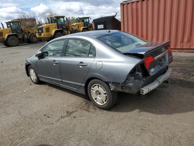 JHMFA36299S011600 - 2009 HONDA CIVIC HYBRID GRAY photo 2