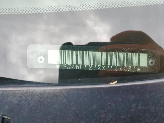 2G4WF5218X1564081 - 1999 BUICK REGAL GS შავი ფოტო 13