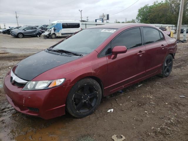 2HGFA16609H361294 - 2009 HONDA CIVIC LX-S برغندي صورة 1