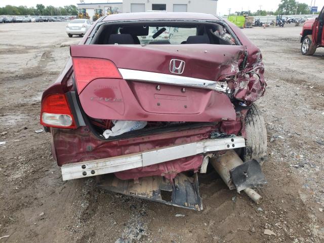 2HGFA16609H361294 - 2009 HONDA CIVIC LX-S برغندي صورة 6