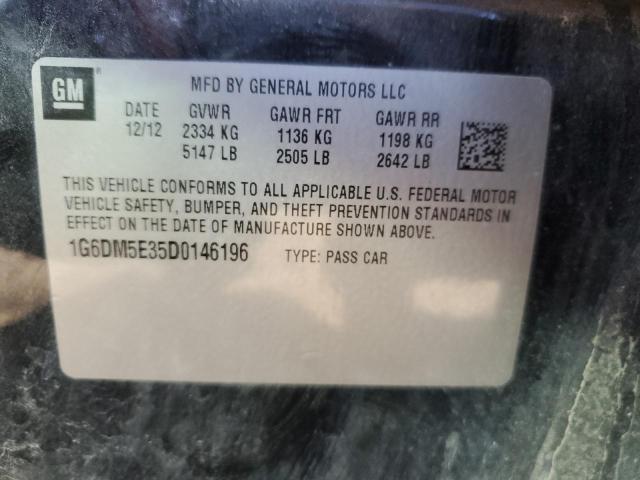 1G6DM5E35D0146196 - 2013 CADILLAC CTS PERFORMANCE COLLECTION Siyah fotoğraf 12