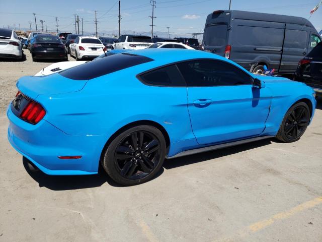 1FA6P8TH7H5291574 - 2017 FORD MUSTANG BLUE photo 3