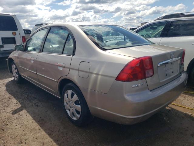 JHMES26771S004096 - 2001 HONDA CIVIC EX BEIGE photo 2