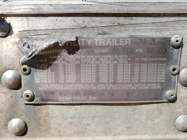 1UYVS25367M194617 - 2007 UTILITY TRAILER თეთრი ფოტო 10