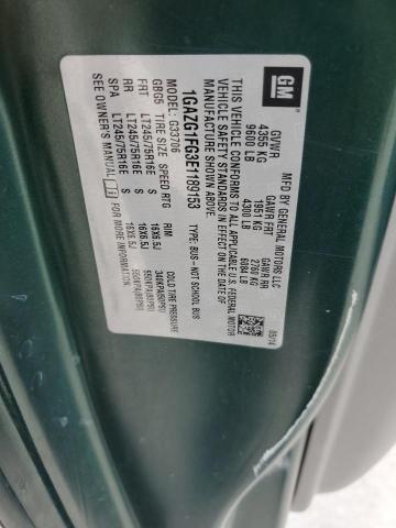 1GAZG1FG3E1189153 - 2014 CHEVROLET EXPRESS G3 LT GREEN photo 13