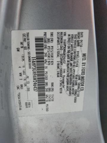 1FAHP3GN9AW246437 - 2010 FORD FOCUS SES SILVER photo 12