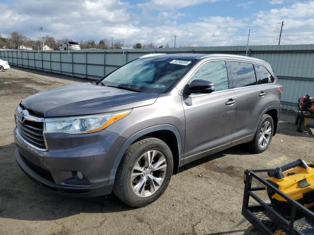 5TDJKRFHXES061862 - 2014 TOYOTA HIGHLANDER XLE 灰色 照片 1