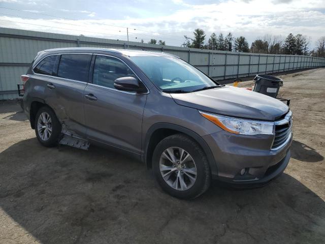 5TDJKRFHXES061862 - 2014 TOYOTA HIGHLANDER XLE 灰色 照片 4