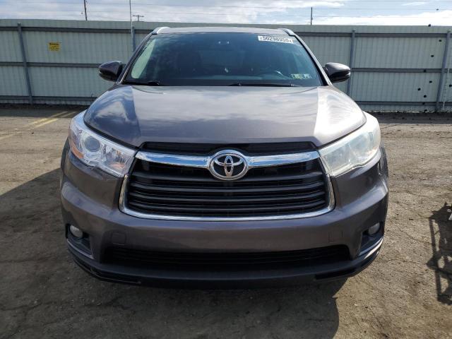 5TDJKRFHXES061862 - 2014 TOYOTA HIGHLANDER XLE 灰色 照片 5