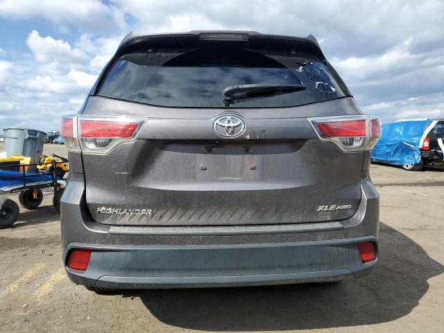 5TDJKRFHXES061862 - 2014 TOYOTA HIGHLANDER XLE 灰色 照片 6