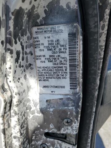 JN8HD17Y7SW027600 - 1995 NISSAN PATHFINDER LE თეთრი ფოტო 13