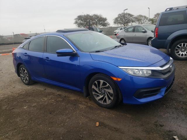 2HGFC2F75HH568156 - 2017 HONDA CIVIC EX BLUE photo 4