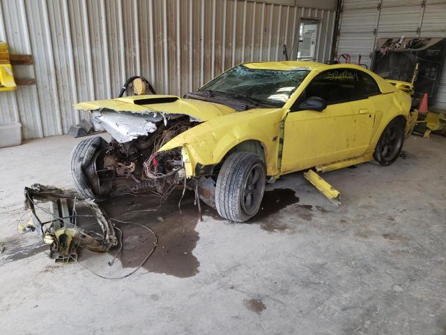 1FAFP42X42F165398 - 2002 FORD MUSTANG GT YELLOW photo 1