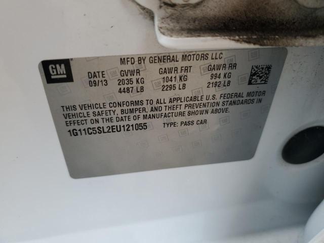 1G11C5SL2EU121055 - 2014 CHEVROLET MALIBU 1LT WHITE photo 12