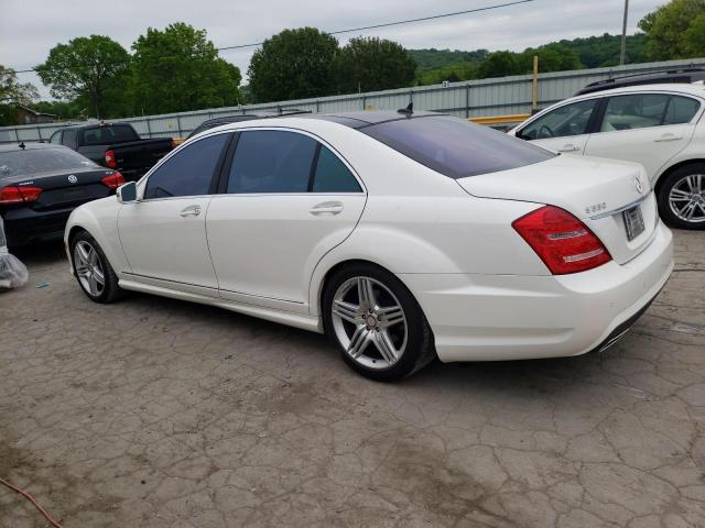 WDDNG7DB7DA518635 - 2013 MERCEDES-BENZ S 550 WHITE photo 2