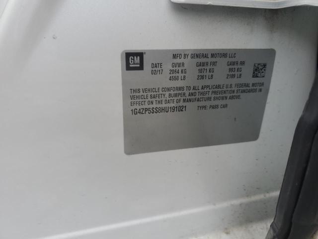 1G4ZP5SS8HU191021 - 2017 BUICK LACROSSE ESSENCE თეთრი ფოტო 12