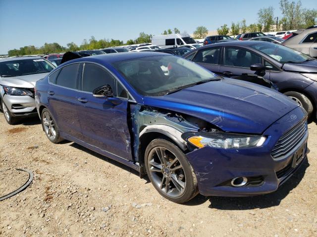 3FA6P0K93ER280947 - 2014 FORD FUSION TITANIUM BLUE photo 4