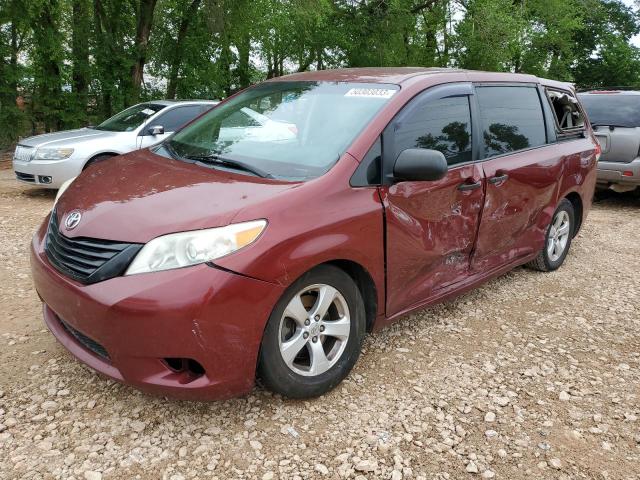 5TDZK3DC7ES457724 - 2014 TOYOTA SIENNA MAROON photo 1