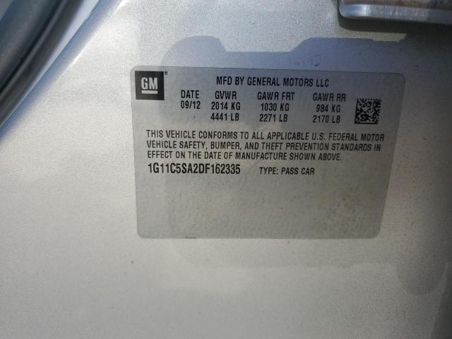 1G11C5SA2DF162335 - 2013 CHEVROLET MALIBU 1LT 灰色 照片 12