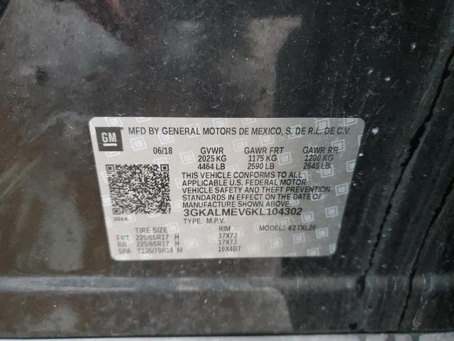3GKALMEV6KL104302 - 2019 GMC TERRAIN SLE შავი ფოტო 13