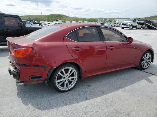 JTHBK262365011706 - 2006 LEXUS IS 250 RED photo 3