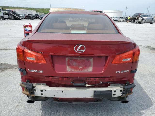 JTHBK262365011706 - 2006 LEXUS IS 250 RED photo 6