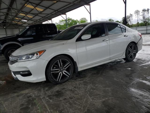 1HGCR2F54GA214464 - 2016 HONDA ACCORD SPORT WHITE photo 1