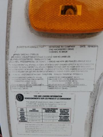 4YDT28B22ET412881 - 2014 KEYSTONE PASSPORT TWO TONE photo 10