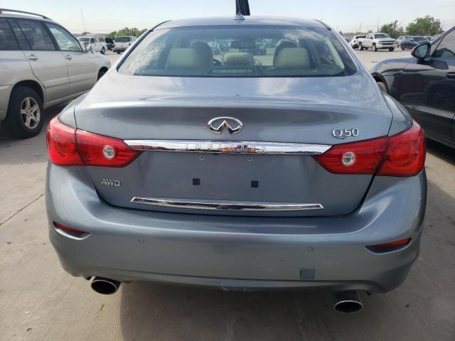 JN1BV7AR3FM404754 - 2015 INFINITI Q50 BASE BLUE photo 6