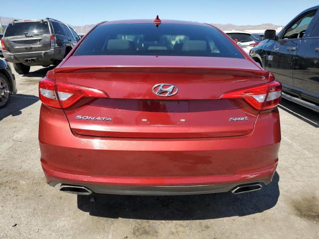 5NPE34AF8FH202703 - 2015 HYUNDAI SONATA SPORT RED photo 6