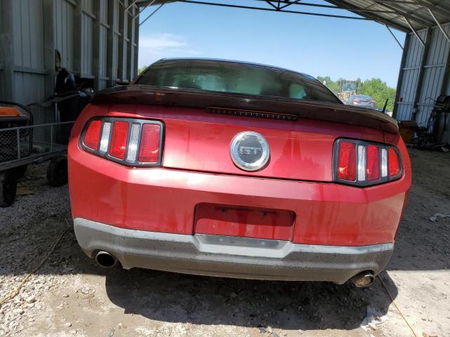 1ZVBP8CH4A5138646 - 2010 FORD MUSTANG GT RED photo 6