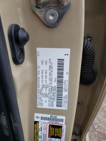 5TFRY5F10LX260228 - 2020 TOYOTA TUNDRA DOUBLE CAB SR/SR5 CREAM photo 12