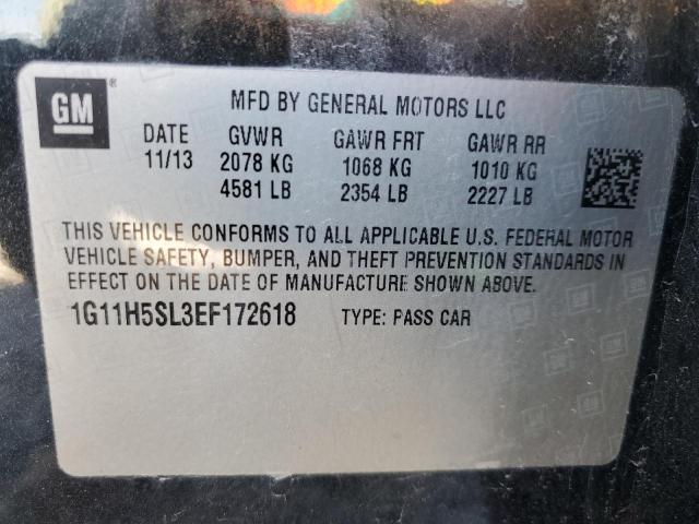 1G11H5SL3EF172618 - 2014 CHEVROLET MALIBU LTZ 黑色 照片 13