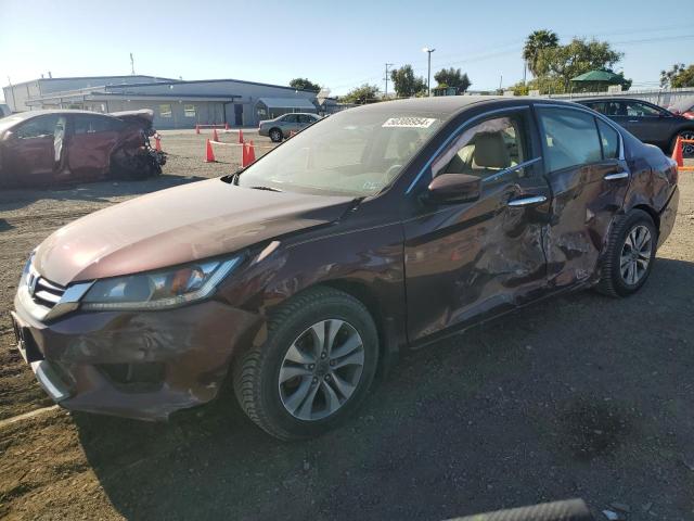 1HGCR2F38EA038000 - 2014 HONDA ACCORD LX BURGUNDY photo 1