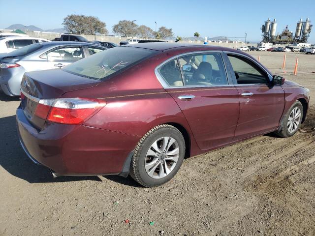 1HGCR2F38EA038000 - 2014 HONDA ACCORD LX BURGUNDY photo 3