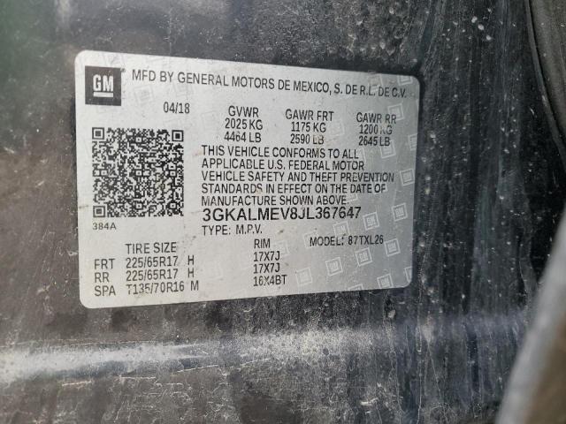 3GKALMEV8JL367647 - 2018 GMC TERRAIN SLE BLACK photo 13