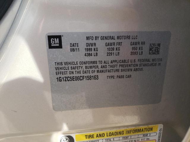 1G1ZC5E06CF158163 - 2012 CHEVROLET MALIBU 1LT GOLD photo 12