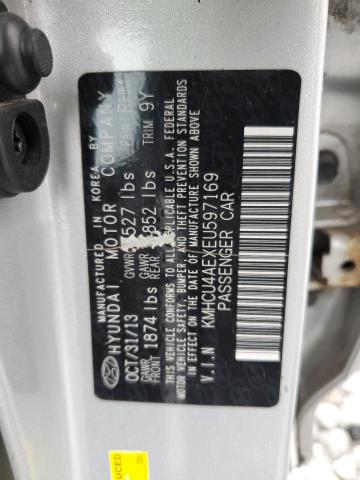 KMHCU4AEXEU597169 - 2014 HYUNDAI ACCENT GLS SILVER photo 12