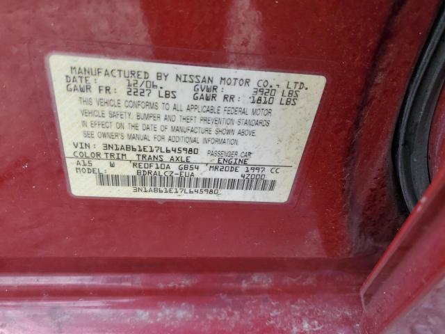 3N1AB61E17L645980 - 2007 NISSAN SENTRA 2.0 RED photo 12