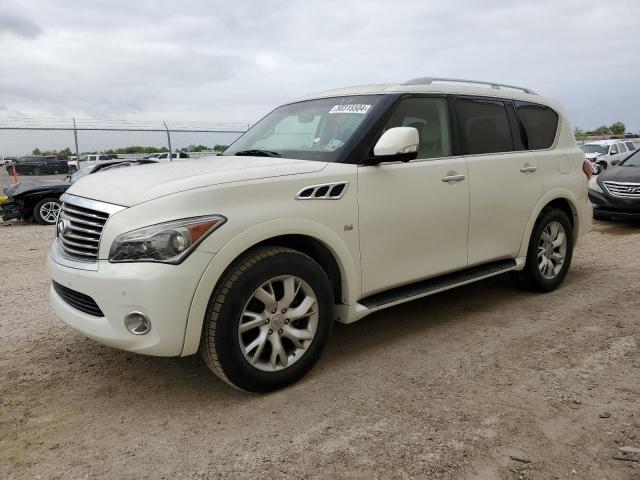 JN8AZ2NF9E9553370 - 2014 INFINITI QX80 WHITE photo 1