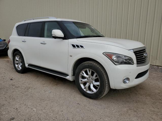 JN8AZ2NF9E9553370 - 2014 INFINITI QX80 WHITE photo 4